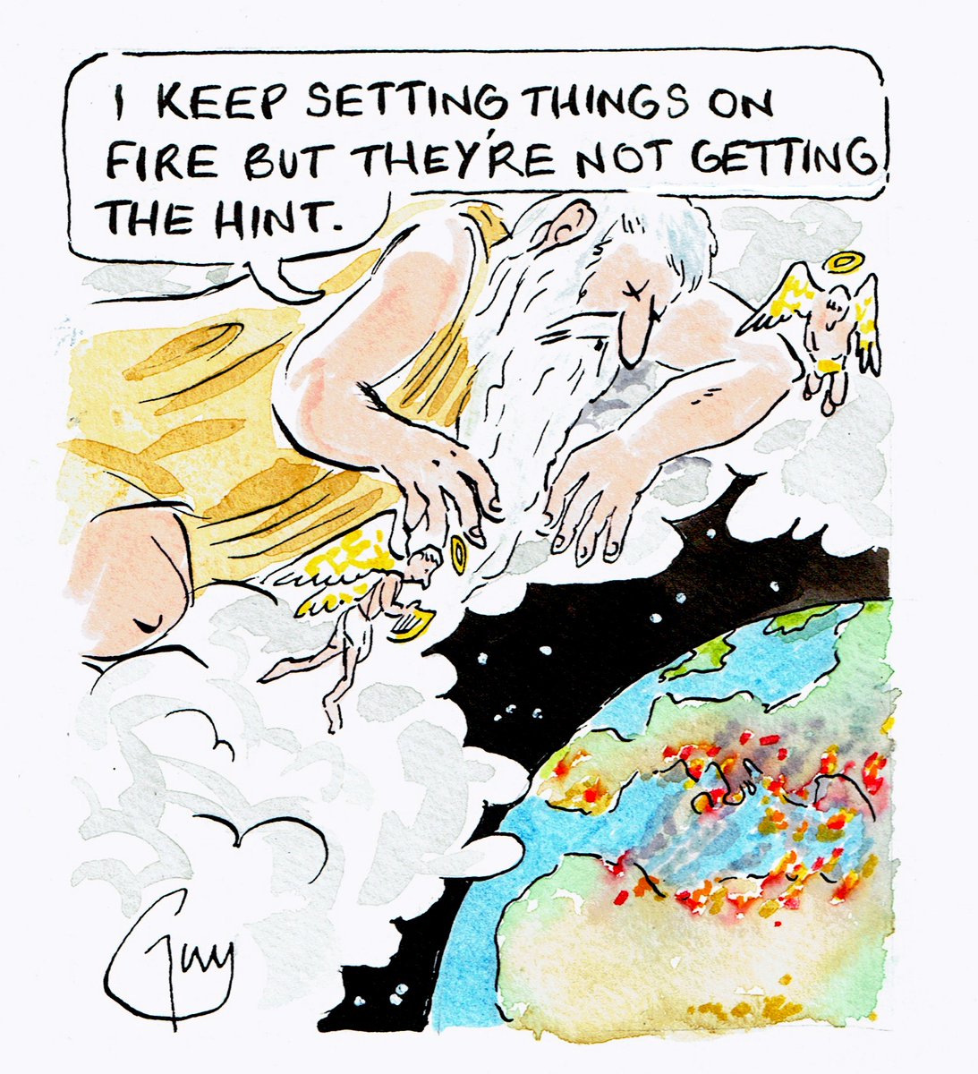godfreychurch's tweet photo. My cartoon for Friday's @MetroUK. @MetroPicDesk #fires #rhodesfire #caiscais #europefires #algeriawildfire #wildfires https://t.co/DeF07sLpiU