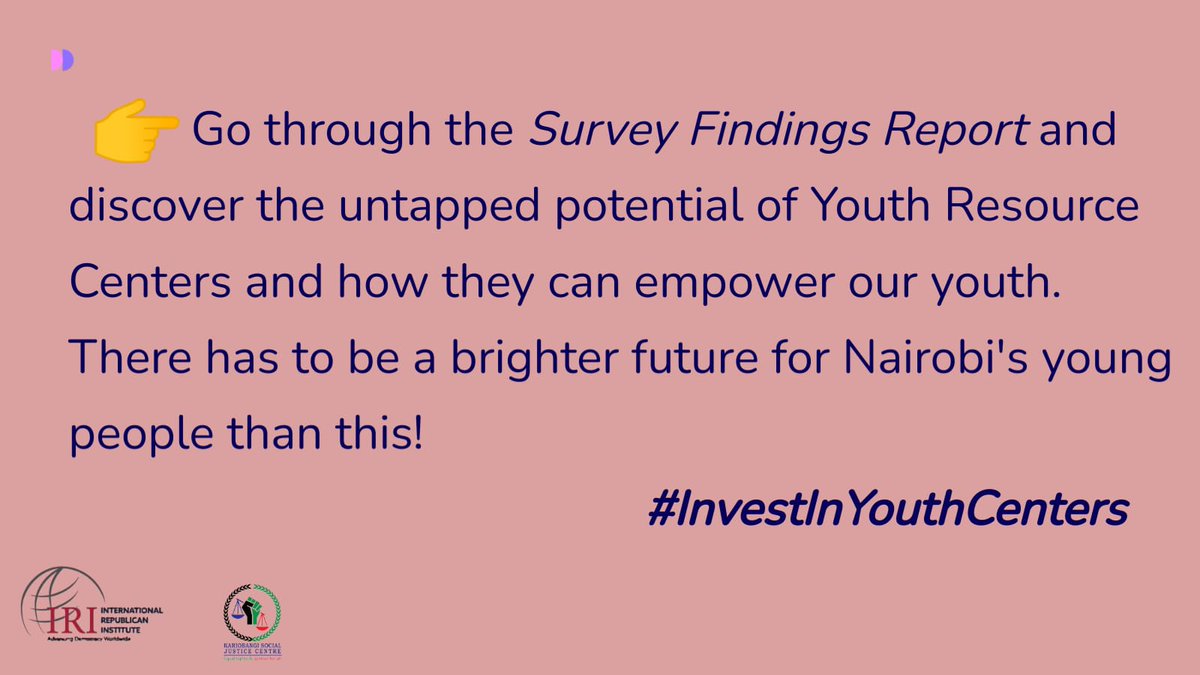 Traditional job creation will not be enough to resolve youth unemployment crisis. Go through the survey findings report below to discover the untapped potential of youth resource centers & how they can empower the youth. drive.google.com/file/d/18Op7h5… #InvestInYouthCenters