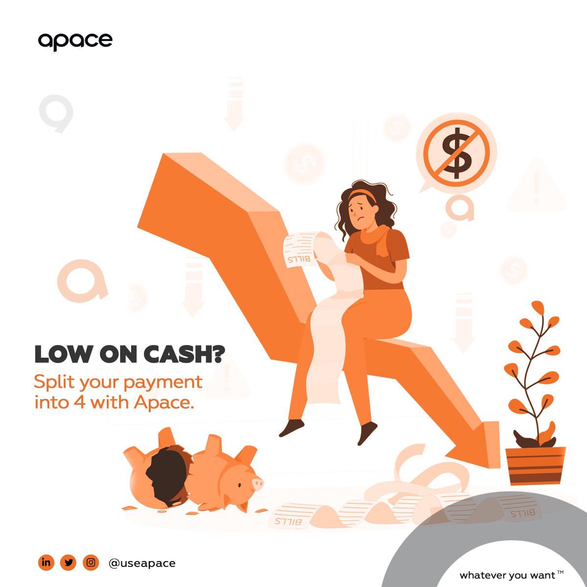 useapace's tweet photo. Low on cash? Don't worry because we've got you covered.
Apace allows you to split your payment, making it easier for you to make purchases without worrying about been low on cash or overstretching your budget.

To get started, send us a DM.

#useApace #Apace #financialfreedom https://t.co/Olcb9L3l0M