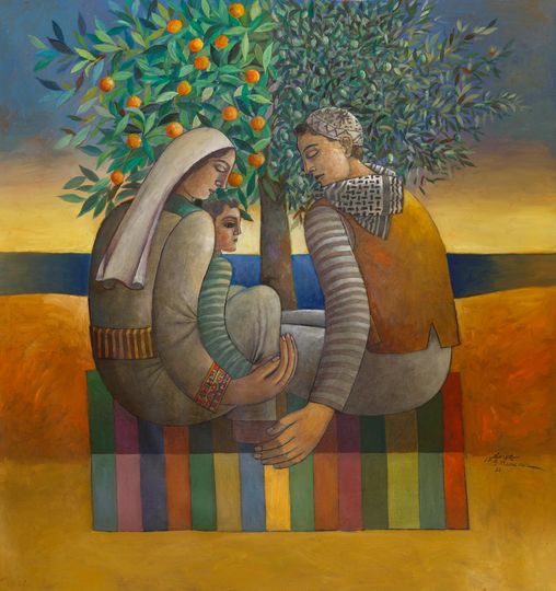 embpalestina's tweet photo. Con esta hermosa obra titulada "Del río al mar" (año 2021),  del pintor palestino Salman Mansour, deseamos que tengan un excelente día. 
#Palestina #Cultura #Pintura #Arte https://t.co/h629BlJpc7