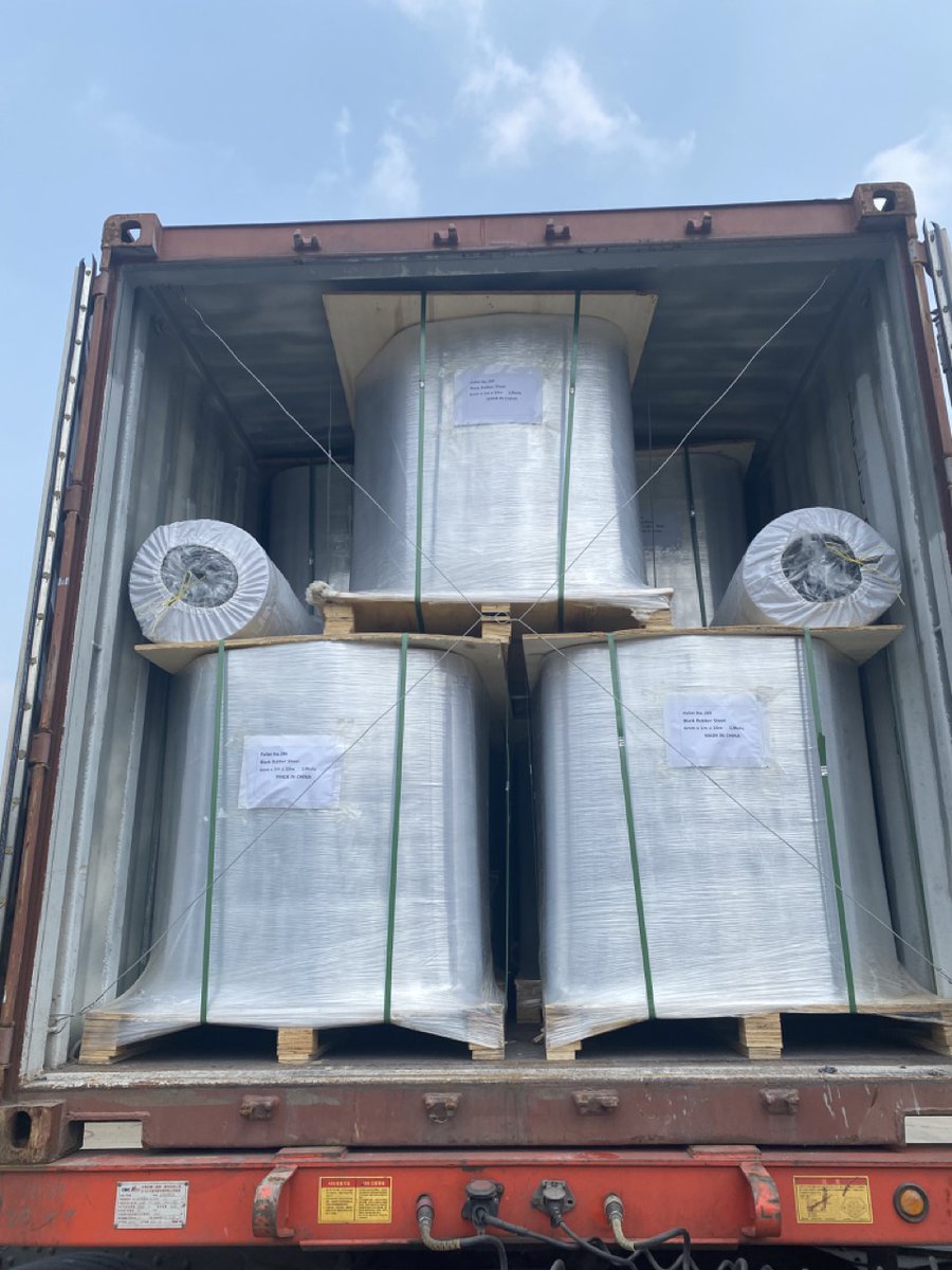 rubber_aaron's tweet image. Load 2 x 20GP containers of rubber sheet today.

#rubberproducts #rubbersheet #rubberroll #industrialrubber