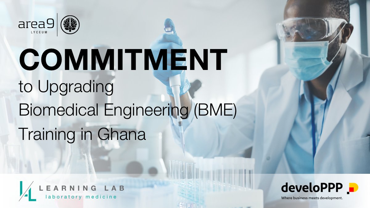 Our Learning Lab for Laboratory Medicine is teaming up with Deutsche Gesellschaft für Internationale Zusammenarbeit to address Ghana's shortage of biomedical engineers. Together, we'll upgrade courses and training at KNUST and University of Ghana. #EducationMatters
