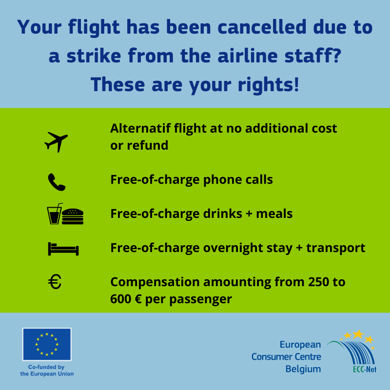 The 🇧🇪#Ryanair pilots have announced a #strike on 29 & 30 July. Do you have travel plans those days? 💡Don't cancel your flight and wait for news from Ryanair. Otherwise you might lose your rights. 🕞delay➡bit.ly/2DGcAC1 ❌cancellation➡bit.ly/2TJZUgH #APR
