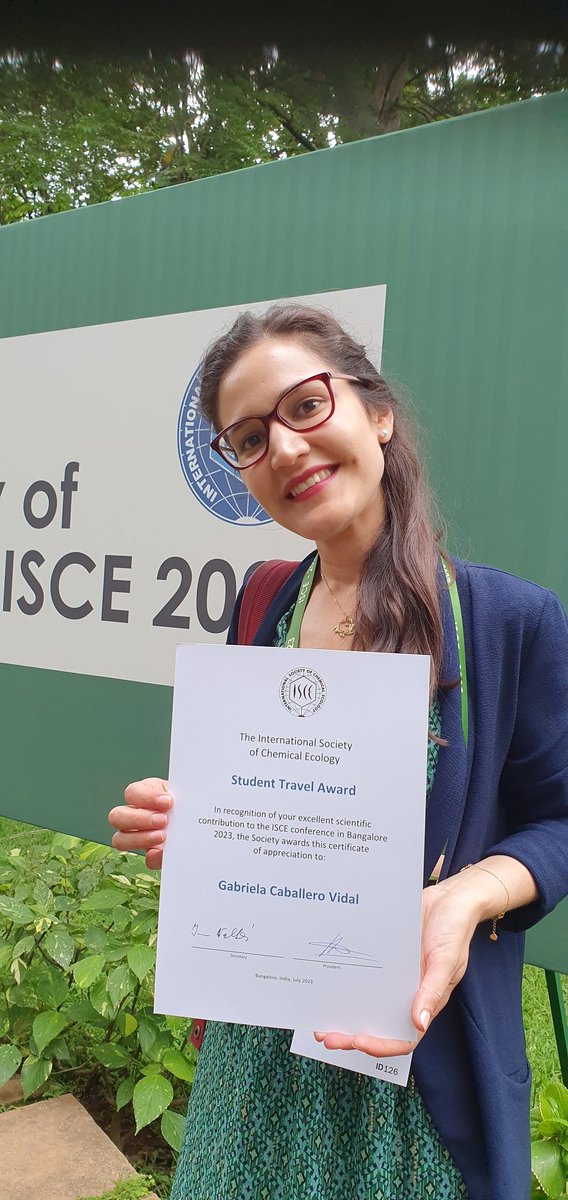 #isce2023 Congratulations to @Gabicabvidal from @iEESParis @INRAE_DPT_SPE and all the other students for having been selected for a student travel award 👏👏👏 ! Thank you ISCE for this wonderful and inspiring meeting !!🐛🦗🦋🐝