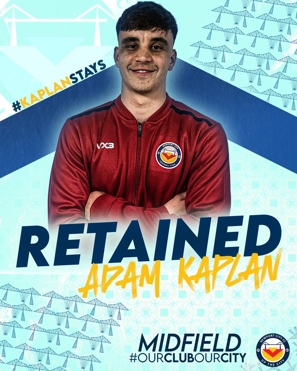 NewportCity_FC's tweet photo. 𝘼𝘿𝘼𝙈

@adamkap_  signs on for another year with the Steelmen!

An invaluable part of the squad, we're hoping for big things this season.

#OurClubOurCity 🔵 https://t.co/GYHDRX5Vxd