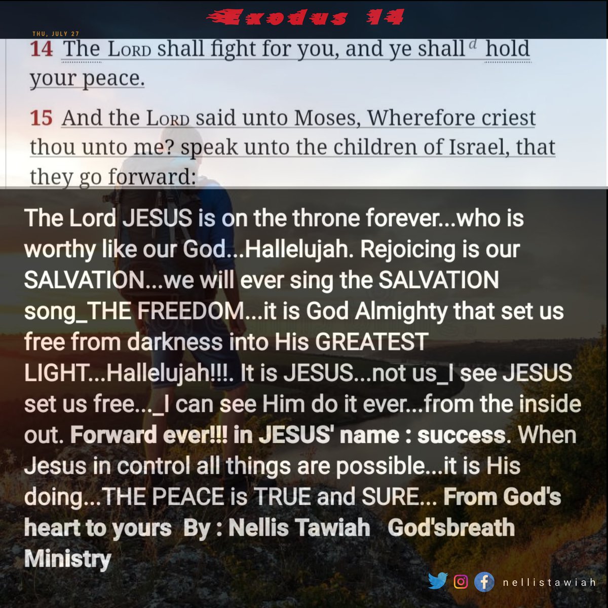 NellisTawiah's tweet photo. *Forward ever!!! in JESUS' name : success*

#scripture #scripturedaily #newpost #jesus #inspiration #motivation #dailyinspiration #dailymotivation #forwardever #GodseesitisGood #beautiful #jesusislord https://t.co/IPlVJSpcy8