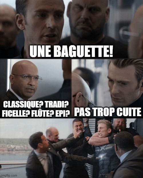 Boblafrite1's tweet photo. Les français quand ils vont chez le boulanger : https://t.co/tNjnZqBiya
