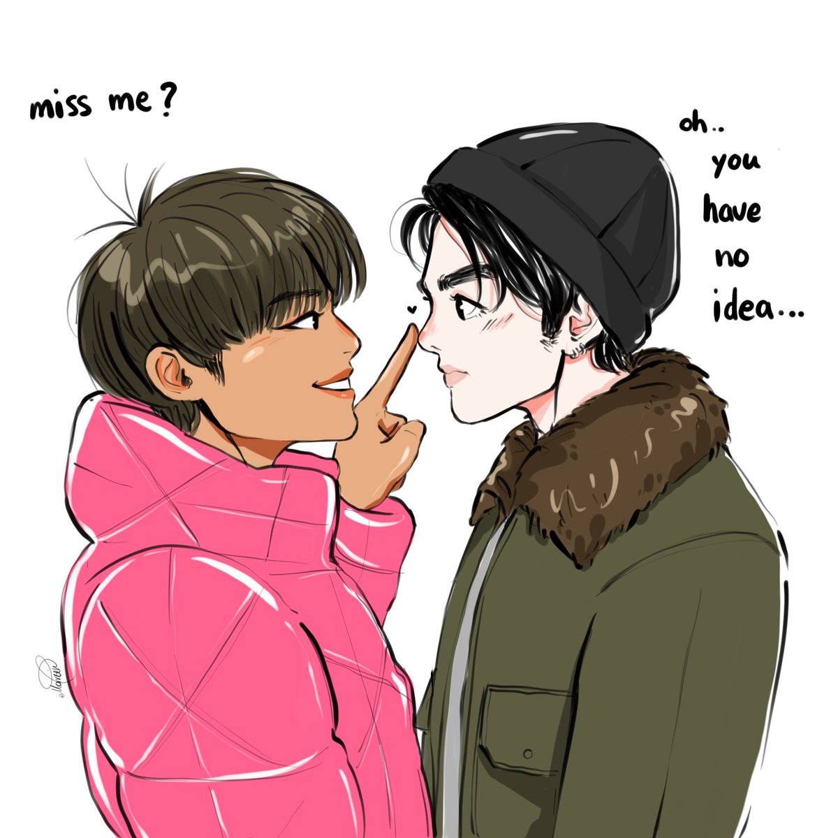 martinvampire's tweet photo. " okay, blink ,big boy. I'm not going anywhere"
"Are you real?"
"Silly,hehe.. "

#MilePhakphum @milephakphum #Nnattawin @Nnattawin1 #MileApo 
#มายอาโป https://t.co/DEV1I9RCj4