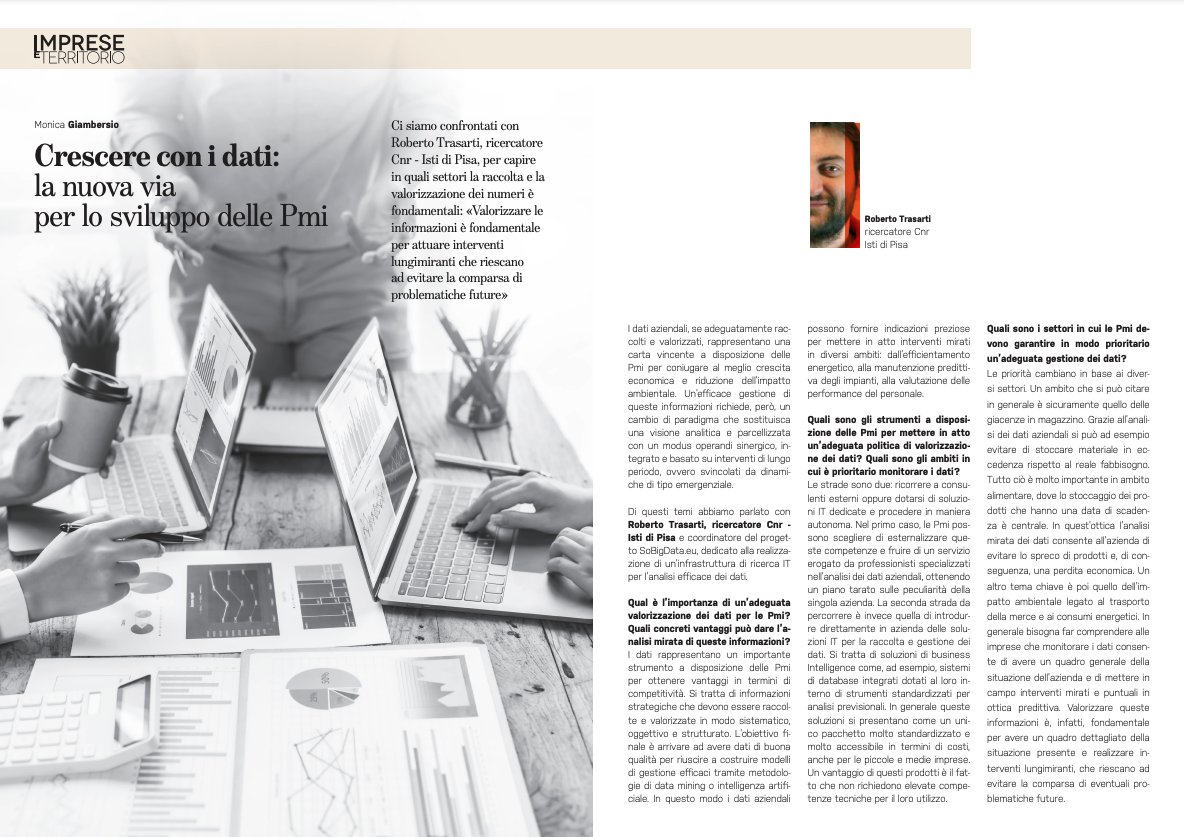 SoBigData's tweet photo. 📈Unlocking Growth with Data #SBDforIndustry📊

In this interview, Roberto Trasarti, #SoBigData Coordinator @IstiCnr_It @CNRsocial_, illustrates how SMEs can thrive by harnessing data to address future challenges.
👉https://t.co/tHr6YbGGLM
#Data #Industry40 #SMEs #SmartBusiness https://t.co/E42mKWKunc