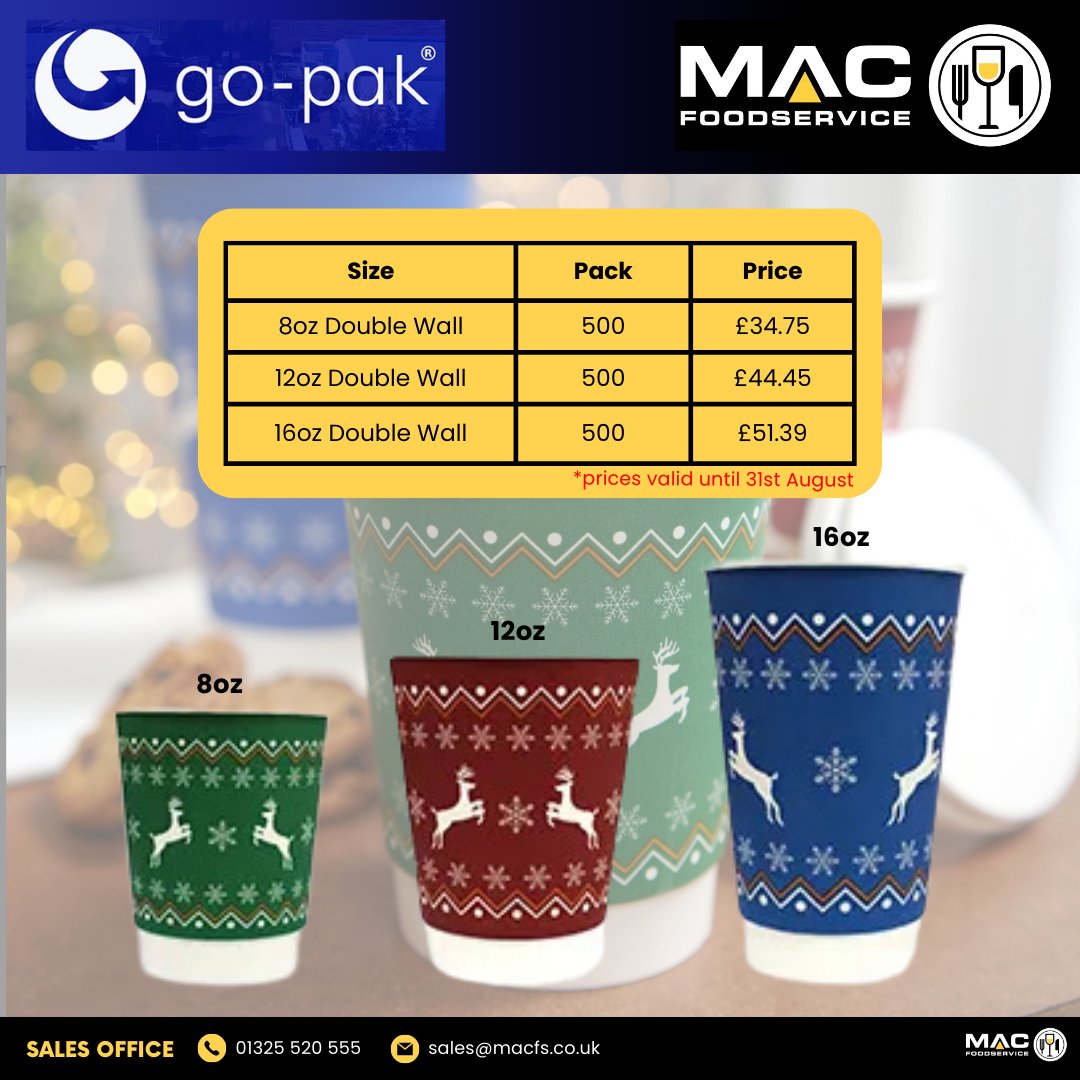 MAC_FoodService's tweet image. 🎄Christmas Cups reminder 🎄Gopac have released their Christmas cups for 2023. With limited stock available, it is never too early to get Christmas ready, #christmascups #christmas2023 #christmaspackaging #festiveseason #takeawaycoffee