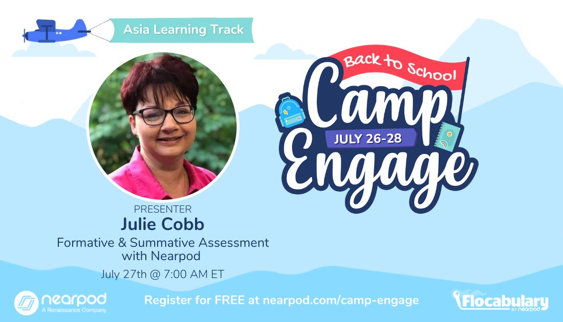 ms_trickey's tweet image. I had the pleasure of moderating @Julie_Cobb's #CampEngage session bright and early this morning! @nearpod is truly the best tool for formative and summative assessment- especially with Nearpod's new, powerful teacher feedback tool in #DrawIt and #DragandDrop!