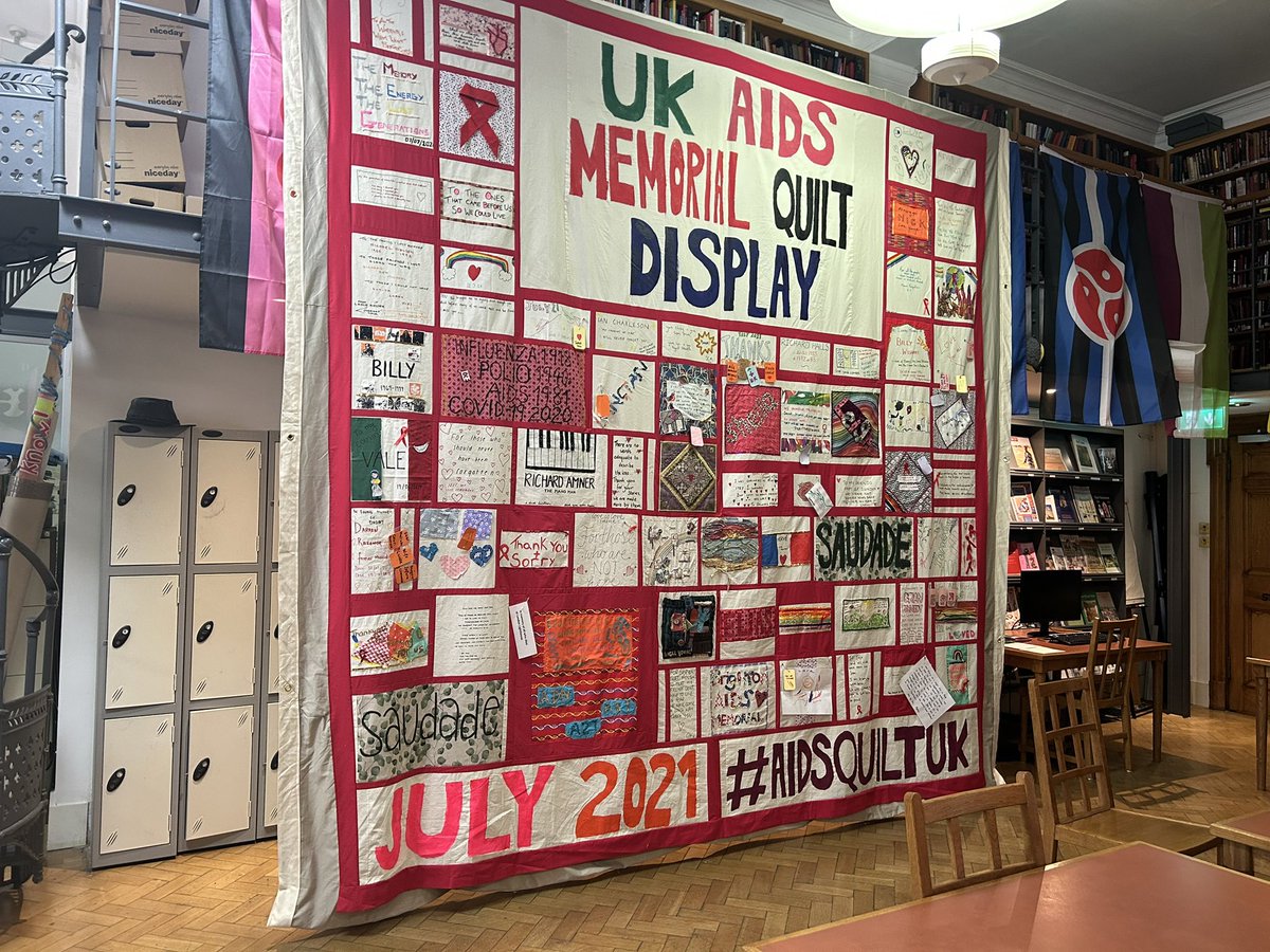 Honoured to display & provide a home to the new 2021 AIDS Memorial Quilt @BishopsgateInst (Jo Riddle, Katharine Low & members of the UK AIDS Memorial Quilt Partnership), viewable in the #archives, Mon-Fri, 10am-5pm, Weds, 10am-8pm #AIDSQuiltUK @TheFoodChain