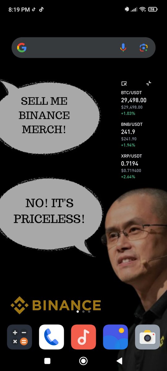 TakeshiSendo02's tweet photo. @binance Can I have binance merch instead? Coz it's PRICELESS! 
#BinanceWidget https://t.co/YzZdfCkRYa