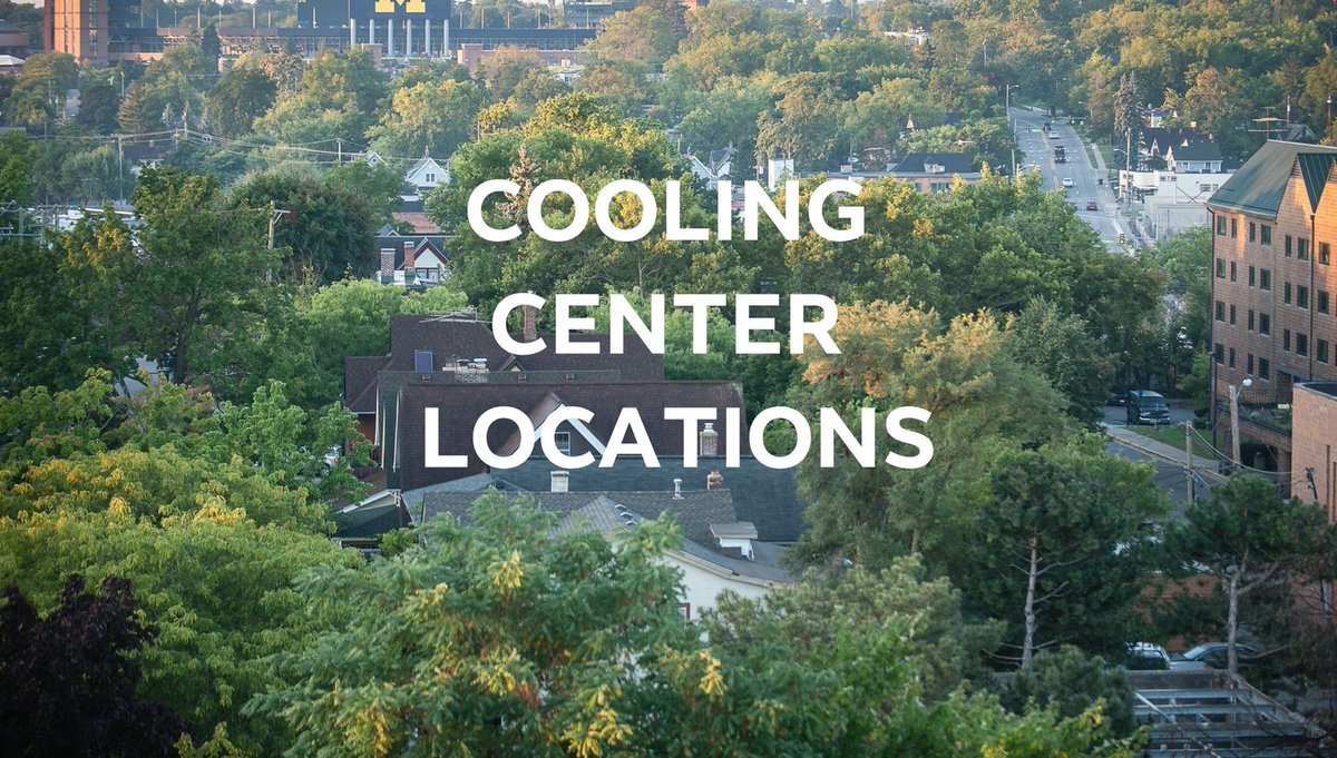 City of Ann Arbor (@a2gov) on Twitter photo <a href="/aadl/">Ann Arbor District Library</a> Ann Arbor District Library locations (except for the Westgate Branch) will serve as cooling centers for residents without power. Branches open at 10 a.m. Learn more at aadl.org <a href="/aadl/">Ann Arbor District Library</a> Ann Arbor District Library locations (except for the Westgate Branch) will serve as cooling centers for residents without power. Branches open at 10 a.m. Learn more at aadl.org