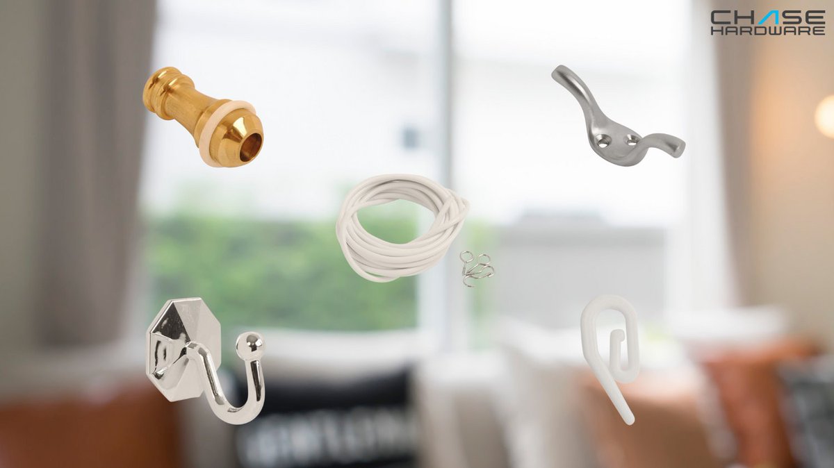 Chase_Hardware's tweet photo. Our range of curtain fittings features rings, hooks, tie backs and much more so you can secure your window dressings. The range comes in different finishes and styles.

Shop here: https://t.co/vstNG3hLeq

#hardware #curtainfittings #accessories #diy https://t.co/4ITMjSCE7L