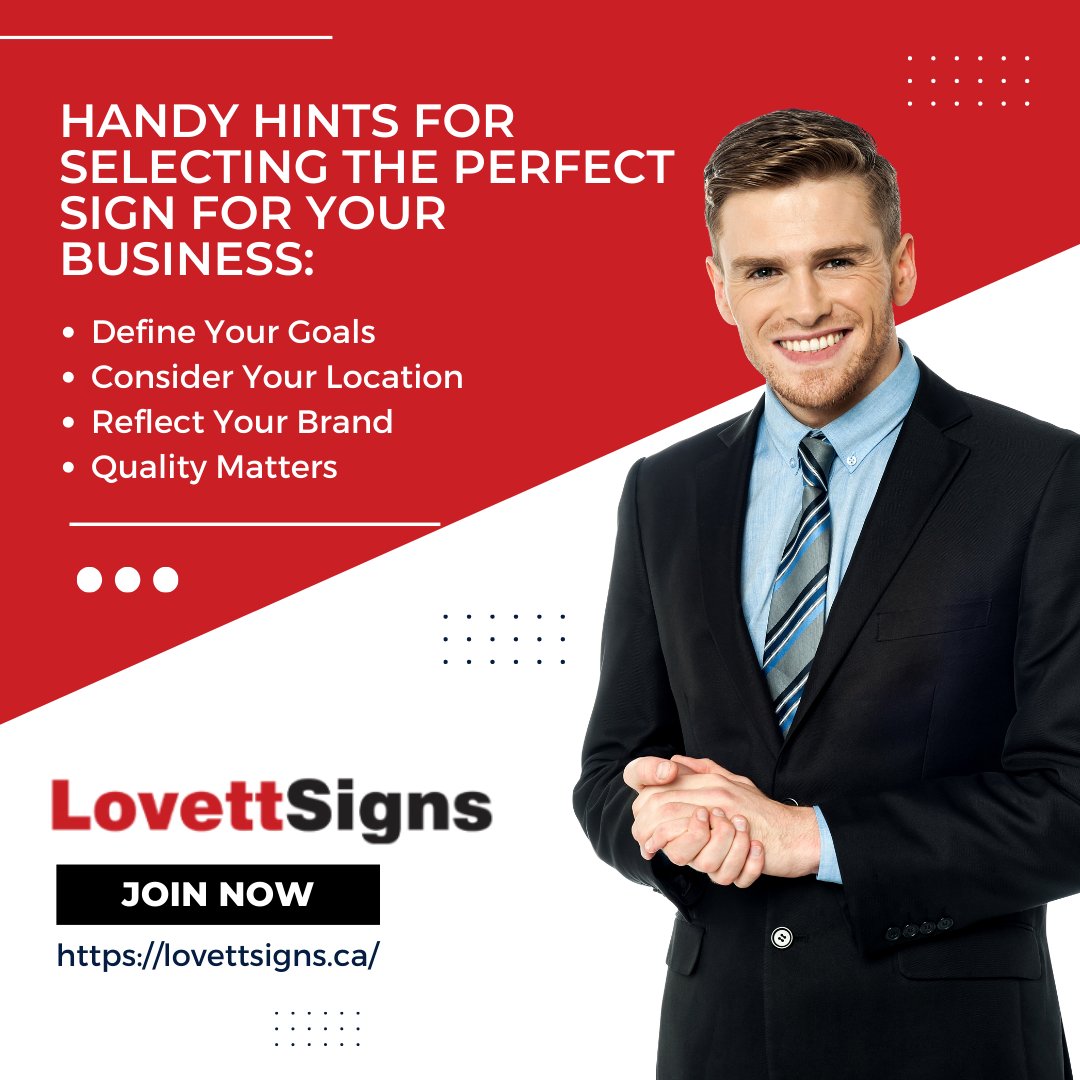 Handy Hints for Selecting the Perfect Sign for Your Business:
Define Your Goals: Determine your primary objectives
Consider Your Location: Take into account factors like foot traffic, visibility from the road 
Reflect Your Brand
Quality Matters: Invest in durable materials