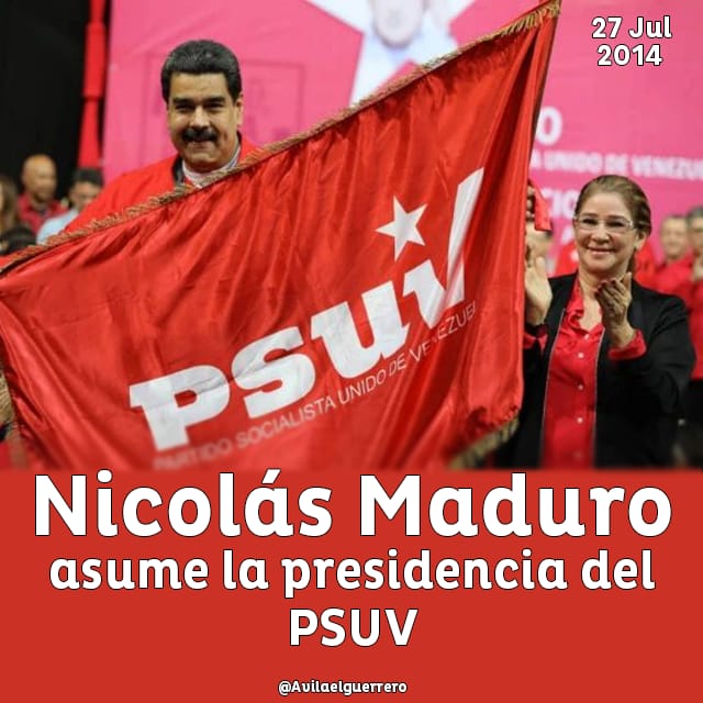 avilaelguerrero's tweet photo. #MaduroSíVa Como delegados al IV Congreso del @PartidoPSUV elegimos a nuestro Camarada @NicolasMaduro como Pdte del Partido, el #27Julio del año 2014. Seguiremos en  la senda libertaria. #UnidosConBolivarYChavez https://t.co/NCcoqf4WaH
