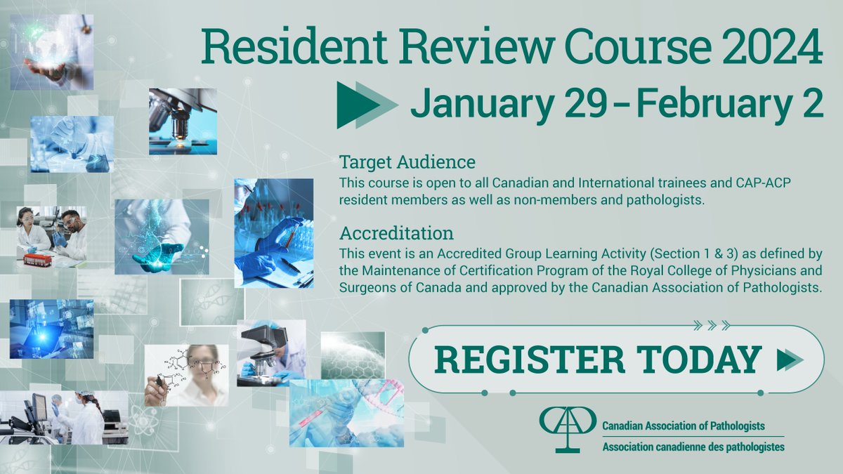 CAP-ACP 2024 Virtual Resident Review Course - January 29 - February 2, 2024 - mailchi.mp/cap-acp.org/vi… #RRC24 #ResidentReview #CME