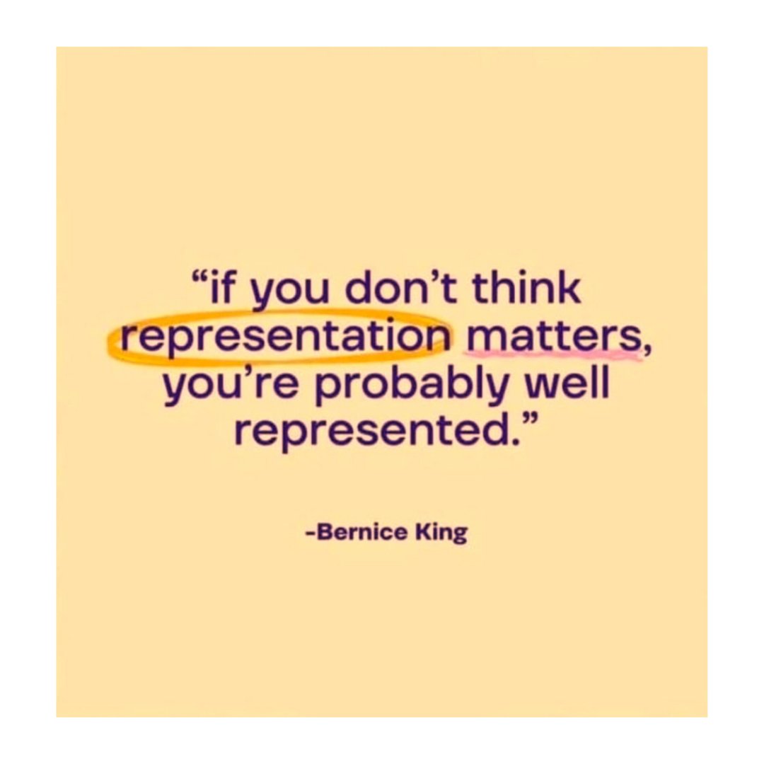 This. 

#RepresentationMatters