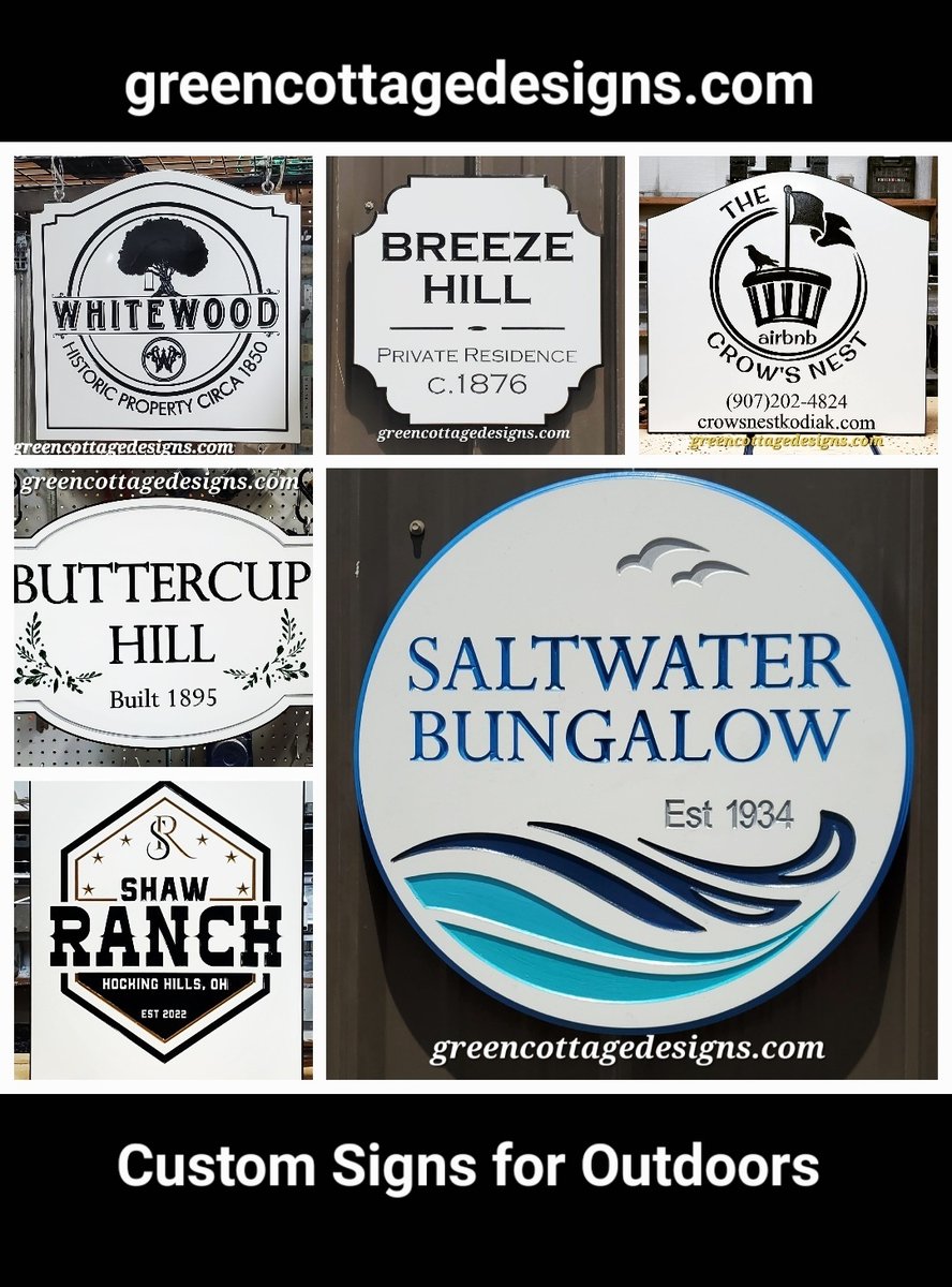 cottage_green's tweet photo. Custom Signs for Outdoors by https://t.co/mxWEx0l0jL Waterproof PVC Signs #HistoricHouse #AlaskanVacations #EstateSign #RevolutionaryWarHouses #greencottagedesigns https://t.co/JdttaAZNW6