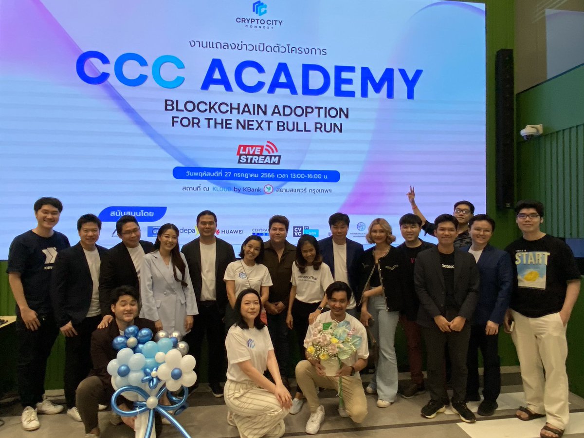 jessieandfrs's tweet photo. Thank you P’@PopcnxPopcnx and the amazing team of Thailand 🇹🇭#cryptocityconnext who invited me and @NFT360_official to participated the CCC Academy, grand opening made the history! 🚀

Big congratulate to the team 🎉 #CCCAcademy. #Cryptocityconnext #NFT360 #JessieInk #พิธีกรสาว https://t.co/JRO2VWbIDH