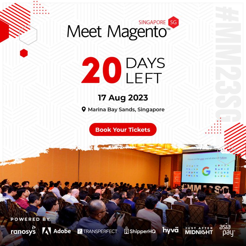 MeetMagentoSG's tweet photo. 2⃣0⃣days to go until #MM23SG! ⏳

Join us for an inspiring lineup of speakers, engaging sessions, &amp; valuable networking opportunities. 

Don't miss out! Reserve your spot now at 👉https://t.co/gDho0fr34y 

#eCommerceEvents
#AdobeCommerce
#APAC https://t.co/riKILWjh1E