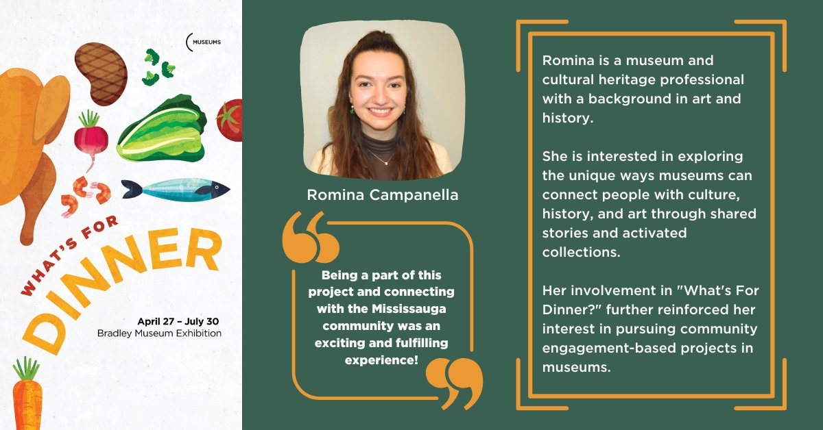 Get to know Romina Campanella, one of the creative minds from the Master of Museums Studies program at <a href="/UofTInfoFaculty/">University of Toronto Faculty of Information</a> who created and curated the "What's For Dinner?" exhibit, closing on July 30 at 4pm - make sure you drop by before then!

More info: bit.ly/450ILn8