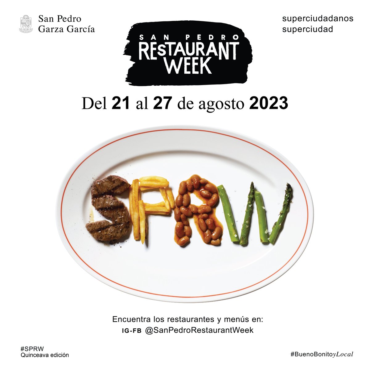 SanPedroNL's tweet photo. 🌮🍒🍜🫐 SPRW VERANO 2023 🥑🍳🍔🌶️ Del 21 al 27 de agosto ⚡️ ¡ya son 15 ediciones juntos! 🧡🙌 #conocecomecomparte #sprw #sanpedrorestaurantweek @srestaurantweek https://t.co/ZB4ryjmH3W