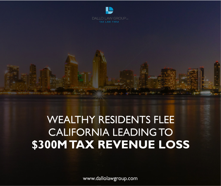 Have peace of mind with Dallo Law Group by your side. 

According to a recent study, California lost more than $300 million in tax revenue as wealthy residents moved out of the state

Read More: bit.ly/44Jtrf0

#DalloLawGroup #TaxAttorneys #SanDiego #CaliforniaTax