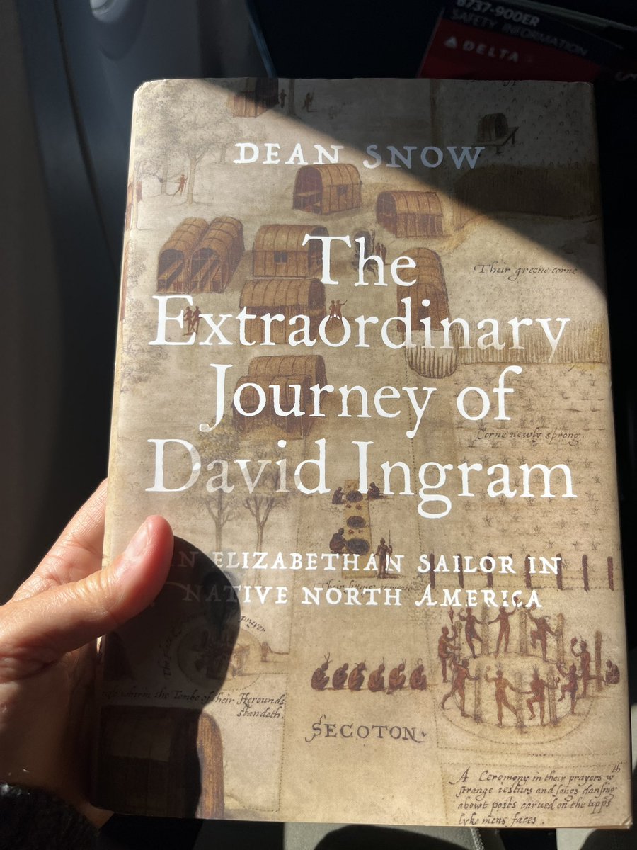 lisaclarkdiller's tweet photo. Airplane reading—really appreciate @DeanSnowPSU  highlighting the importance of reading sources in their original form and being willing to re-evaluate our opinions on a source #earlymodernhistory https://t.co/rZApnwz1SA
