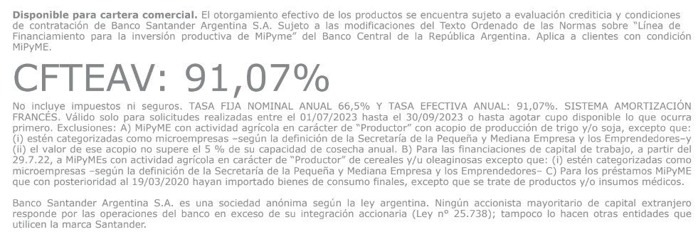 mesch's tweet photo. Financiamiento para proyectos fotovoltaicos en PyMEs en toda la Argentina con el @Santander_Ar!
 
TNA 66.5% fija en pesos a 48 meses por hasta el 100% del monto neto del proyecto.

CFT: 91% [por debajo de la inflación]

+info: ariel@mesch.com.ar
gracias por RT! https://t.co/7saiypfsHC