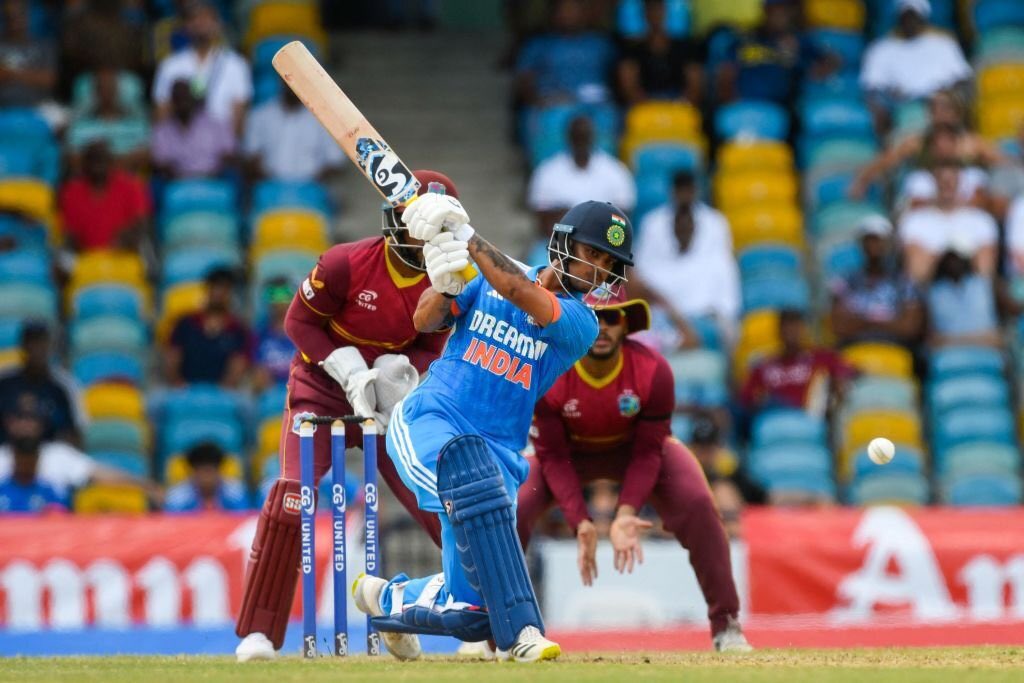 KKRiders's tweet photo. Beautiful 5️⃣0️⃣! 💫

📸: @BCCI | #WIvIND | #IshanKishan https://t.co/UcTdFArmhy