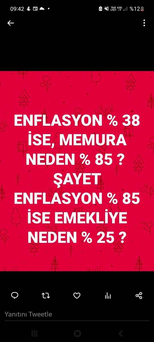 Hayırlı olsun arkadaşlar 

Merkez bankası başkanı enflasyon beklentisini %22 den %58 e çıkardı 

Emekli ye 8077tl yerine 20.000 tl seyyanen zam vermek için böyle yapıldığını düşünüyorum 

Doğru düşünüyorum değil mi sayın <a href="/isikhanvedat/">Prof. Dr. Vedat Işıkhan</a> bakanım 

#EmeklininHayatıÇöktü