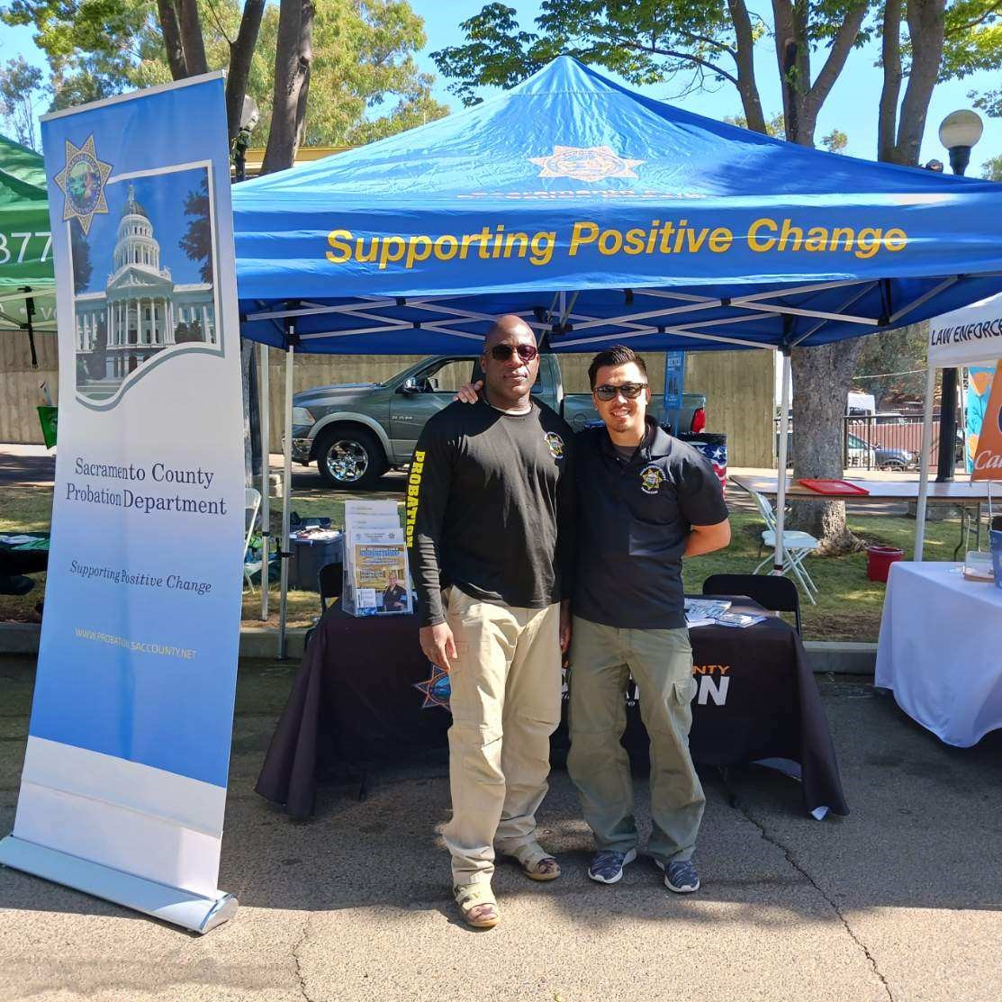 COME SEE US AT THE CALIFORNIA STATE FAIR TODAY! Today is FREE admission all day for active duty, reserve and veterans from all branches of the military, & active first responders. #castatefair #sacramentocountyprobation #wearehiring #supportingpositivechange