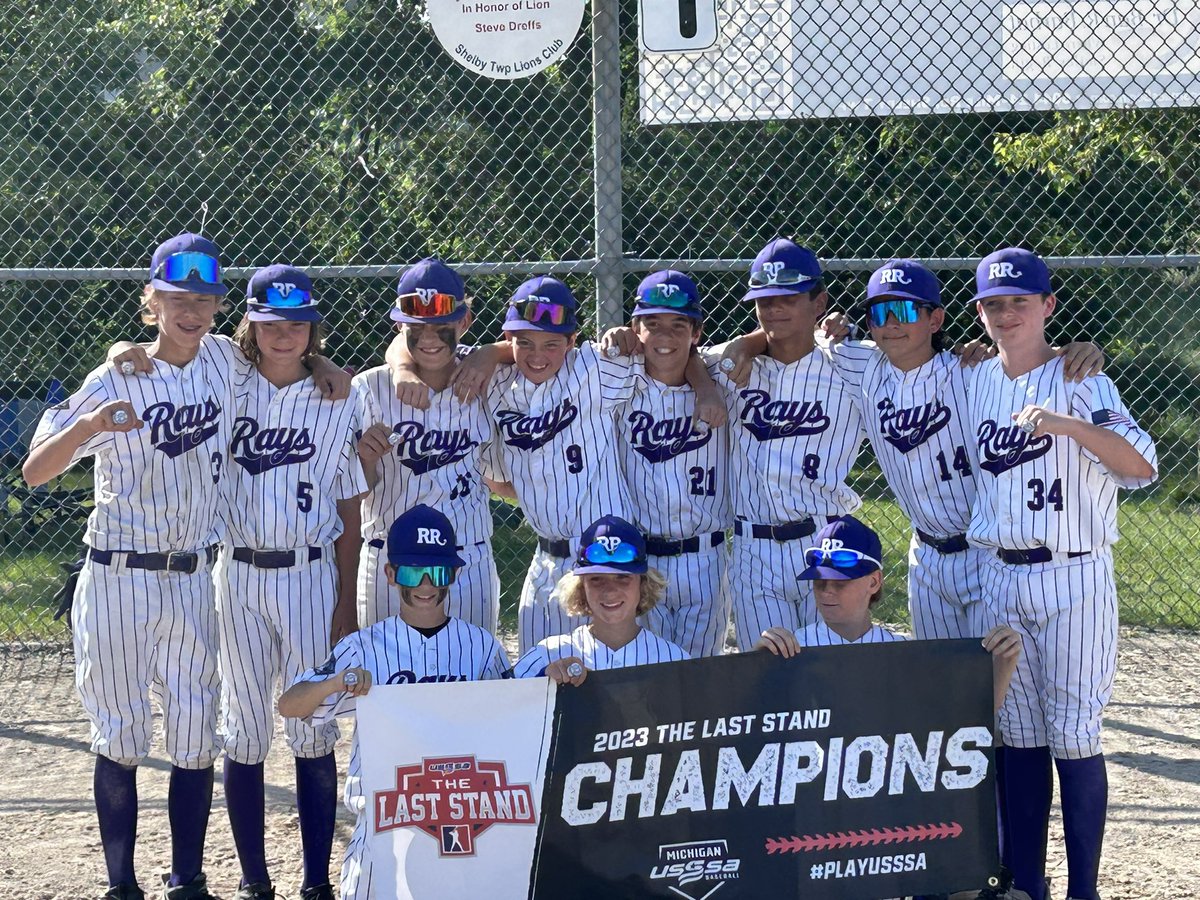 What a finish for this great group! Rochester Rays 12u finished their season 49-10. 5 tourney ships including 11-0 at cooperstown! @AdamsBaseball @LkOrionBaseball @BaseballStoney @RomeoBaseball20 @ND_PrepBaseball @LapeerBaseball you have some kids coming your way who can ball!