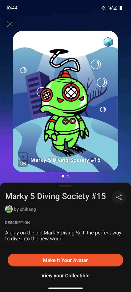 NoSmallVictories ⭕ (@samuelho) on Twitter photo Honored to take part of the Gen 4 drop of the <a href="/Reddit/">Reddit, Inc.</a> #RedditCollectibles This is Marky 5. We wake up and dawn our suits and welcome the new day! Join the diving society in the link below
⬇️ Honored to take part of the Gen 4 drop of the <a href="/Reddit/">Reddit, Inc.</a> #RedditCollectibles This is Marky 5. We wake up and dawn our suits and welcome the new day! Join the diving society in the link below
⬇️