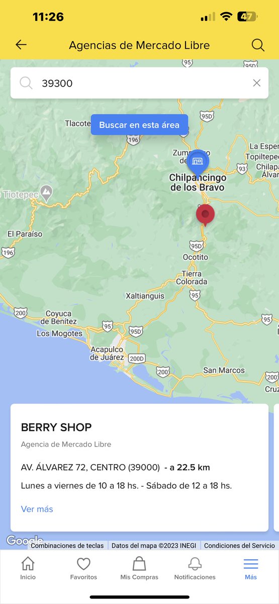 RicardoBenGar's tweet photo. ¿Es en serio? @ML_Mexico  desde Acapulco y debo despachar una venta hasta chilpancingo a 70km ?

¿Alguien mas ? tiene problemas con esta app #mercadolibre @mercadopago https://t.co/syV60k9nbA