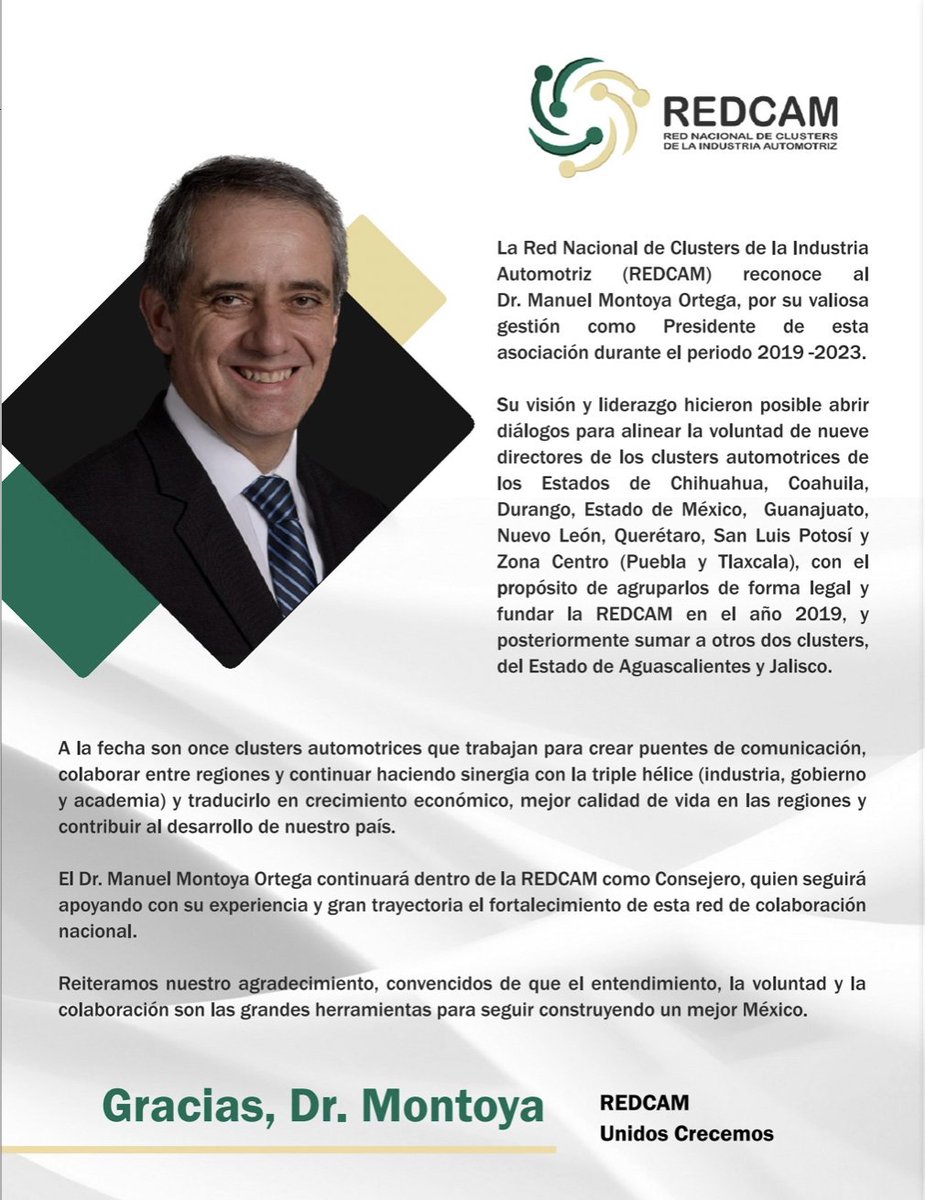 claut_nl's tweet photo. Te invitamos a conocer la revista digital de Vanguardia Industrial que en su más reciente número publica un agradecimiento a Manuel Montoya. ¡Gracias @ClustersAutoMex y @Vanguardiaind! #CLAUTContigo #REDCAM #UnidosCrecemos
Para ver la revista completa: https://t.co/p3RgBlR1Ti https://t.co/QN8YDMUtSV