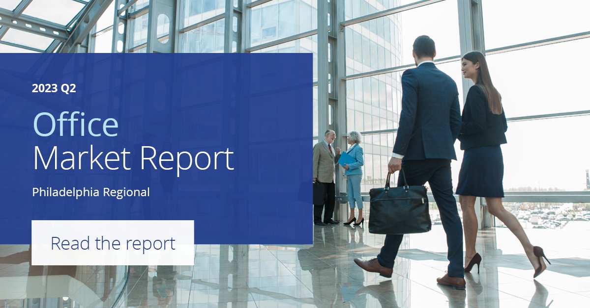 ColliersPhilly's tweet photo. Historically high vacancy rates and shrinking space demands shape our new Q2 2023 Philadelphia Regional report, now available on our website: https://t.co/ZO7FEavKRQ https://t.co/nv3bc1qaeM