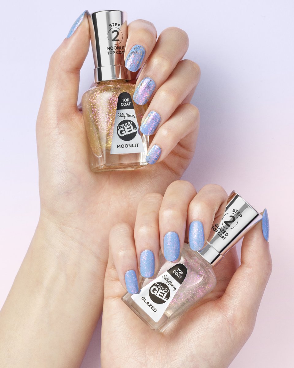 Introducing our newest Special Effects Topcoats in Moonlit & Glazed! Inspired by the latest #manitrends, mix and match the new top coats with your favorite Sally shades for endless color shifting looks, finishes, and textures. Shop now bit.ly/3Xr2Yjv