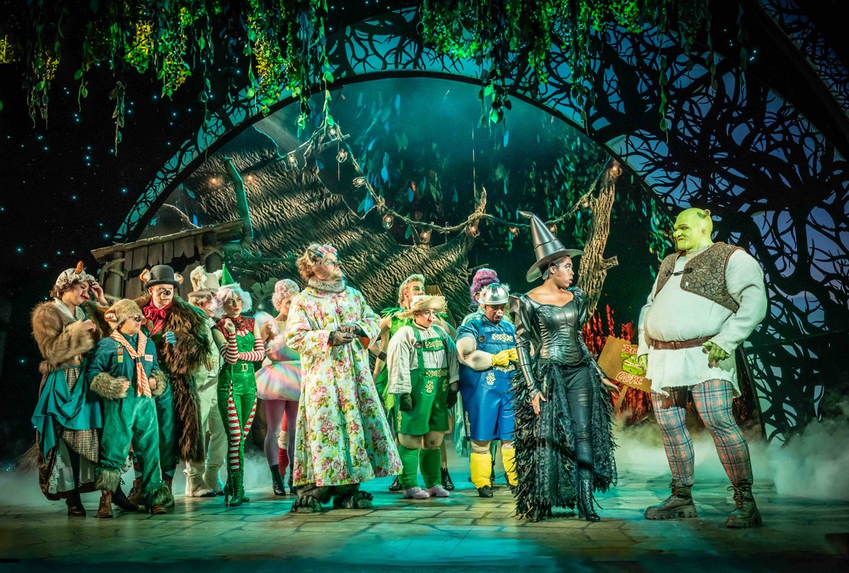 Step into the Big Bright Beautiful World of @ShrekTourUK as the show is touring the UK and Ireland. 

Catch <a href="/ALawrence1989/">Antony Lawrence</a> as Shrek, <a href="/joanneclifton/">joanne k clifton 💙</a> as Princess Fiona, <a href="/Brandonleesears/">Brandon Lee Sears</a> as Donkey and <a href="/JamesGillan8/">James Gillan</a> as Lord Farquaad.

🎟️ shrekuktour.com
📷 Marc Brenner