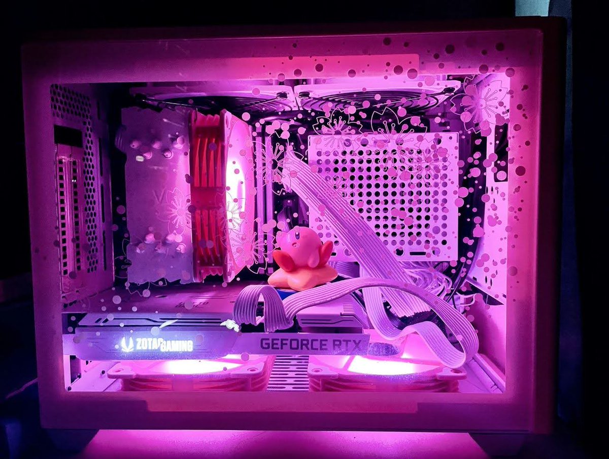 ZOTAC_USA's tweet image. Kirby feels right at home inside this enchanted pink PC build with cherry blossoms 🌸

📷 reddit: u/chill_willy

#RTX3060 #RTX30 #PINKPC #PINK #PCBuild #GamingPC #PC #Kirby #CherryBlossoms