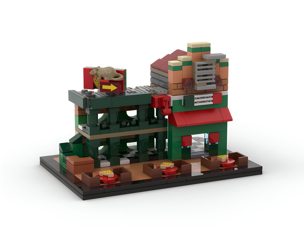 TheHorizoneer's tweet photo. GIVEAWAY! 🐀🍕 

Some call it rat pizza, others say it's the best pizza on the planet. For a chance to win a desktop sized LEGO PizzeRizzo, all you have to do is follow, retweet, and reply with a reason why The Muppets are special to you - good luck! https://t.co/9uRsgpJgqE