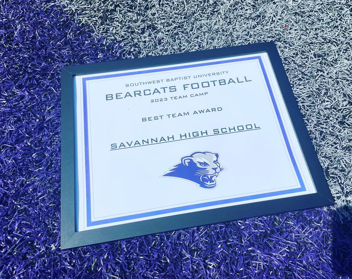 SavannahFB_'s tweet photo. What a Great SBU Team Camp! 
Best Team Award 2 years in a row!!!! We became a better team on and off the field, such a great experience for our group. We appreciate @sbu_football for having us 💪 https://t.co/CL4GDqZxdY