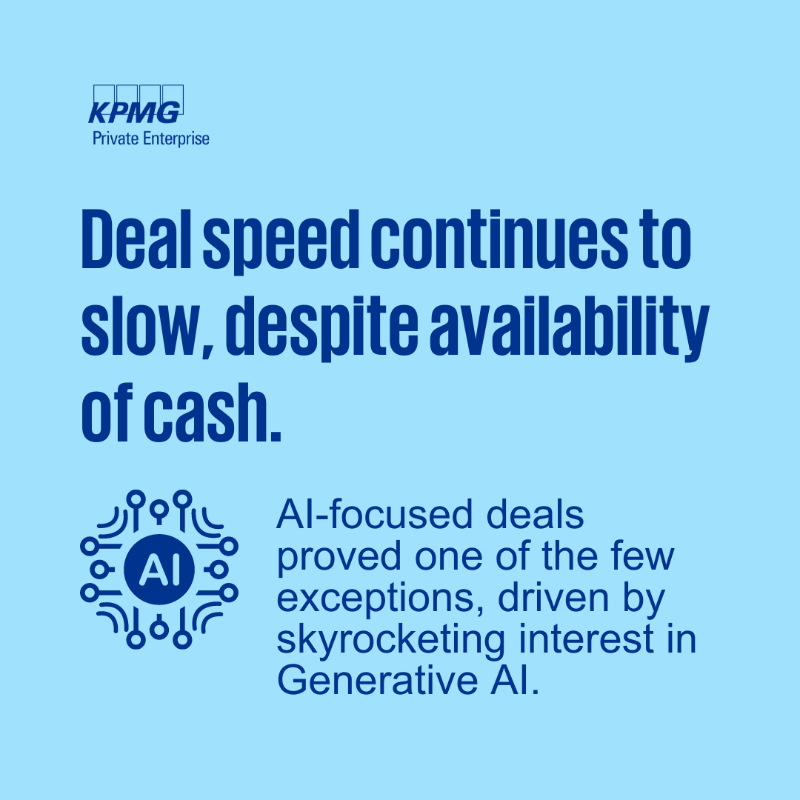 KPMG_US's tweet photo. In a relatively dim quarter, #AI was a bright light, with VC investors across the globe showing keen interest in the space. KPMG’s latest Venture Pulse report highlights key trends and additional bright lights for Q2 2023.

Click to learn more.