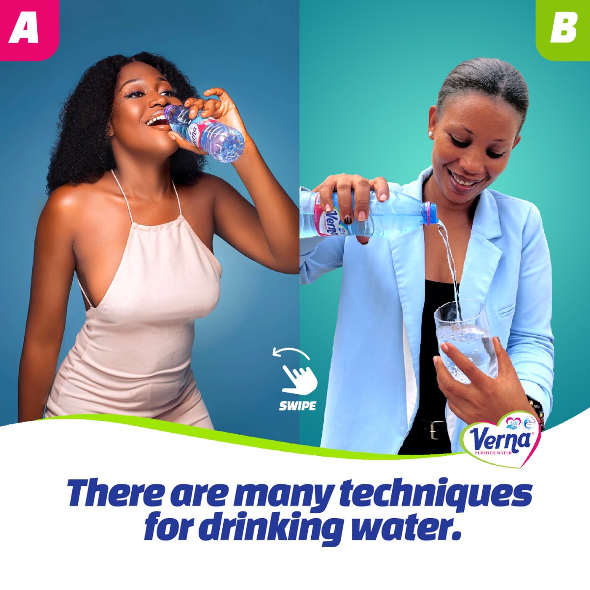 verna_water's tweet photo. How do you prefer to drink water? 
Let us know your unique technique😜
#DrinkVerna
#ShareLove https://t.co/slORCZOZjh
