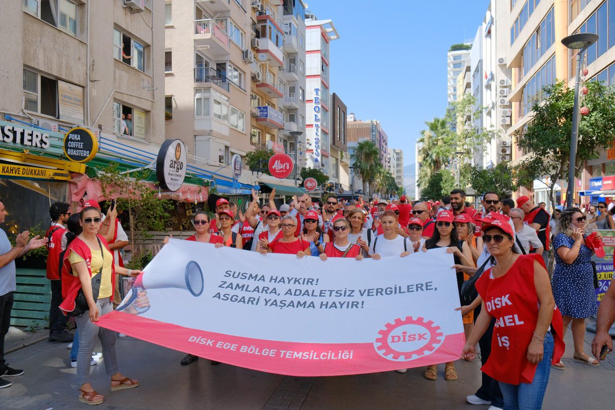 disk_ege's tweet photo. ZAMLARA, ADALETSİZ VERGİLERE, 
ASGARİ YAŞAMA HAYIR! (İzmir) https://t.co/cSnbSwQzlH