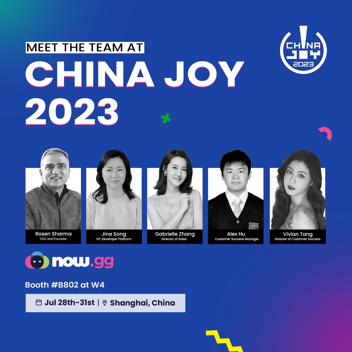 nowgg_games's tweet photo. Team https://t.co/og2MR3u88v is coming to #ChinaJoy2023🤩 and we would love to connect with you.🤝

Meet us at Booth #B802 - W4 from 28th-31st July to discuss mobile cloud and the revolution in gaming.

#ChinaJoy #CloudGaming #Cloud #nowgg https://t.co/t7i9L4R4Qg