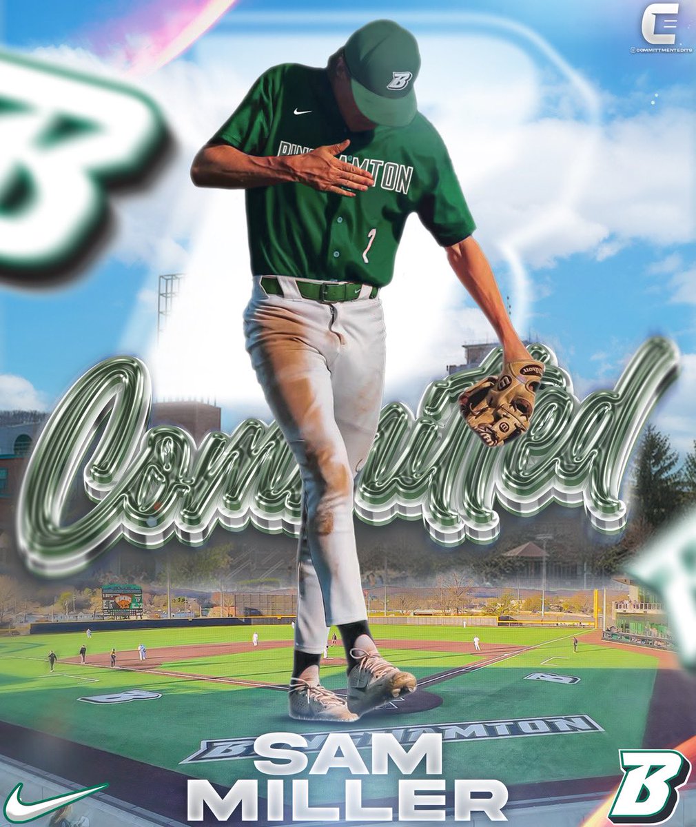 Sam Miller (@sammiller_2) on Twitter photo I’m very excited to announce my commitment to play division 1 baseball <a href="/BinghamtonBASE/">Binghamton Baseball</a> thank you to my coaches and family for getting me to thin point. Go bearcats🟢⚫️ I’m very excited to announce my commitment to play division 1 baseball <a href="/BinghamtonBASE/">Binghamton Baseball</a> thank you to my coaches and family for getting me to thin point. Go bearcats🟢⚫️