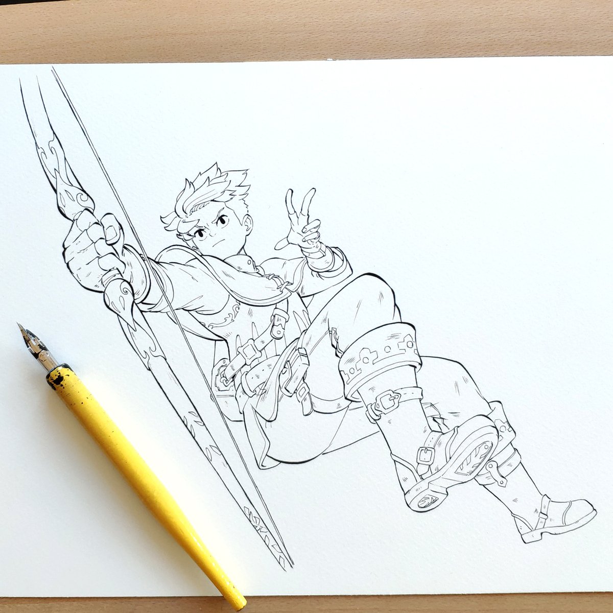 「Digital to traditional through a light b」|Marcel Mosqiのイラスト